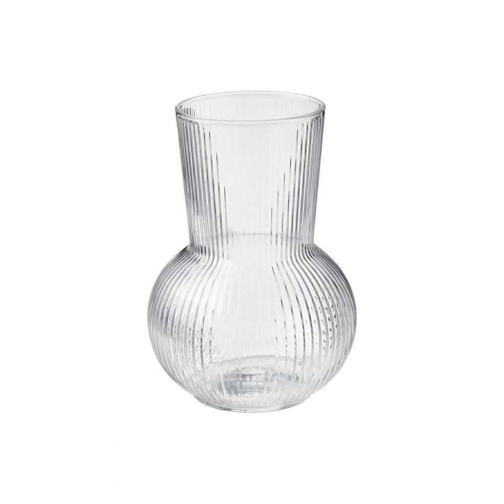 Dekoratif Vazo Küçük Boy Karaf 17 Cm Saydam Cam