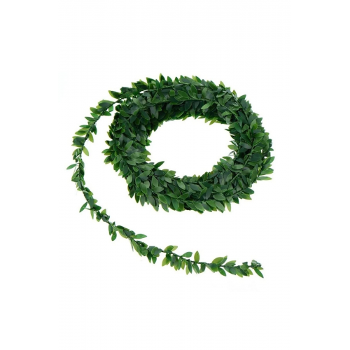 7.5 Metre Tel Yaprak Şerit Yapay Taç Sarmaşık Çiçek Süs Dekorasyon