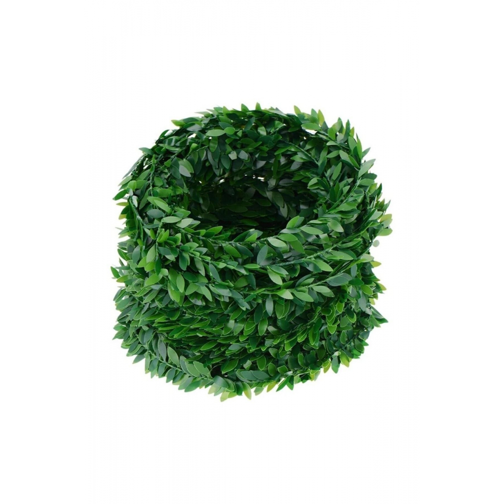 7.5 Metre Tel Yaprak Şerit Yapay Taç Sarmaşık Çiçek Süs Dekorasyon