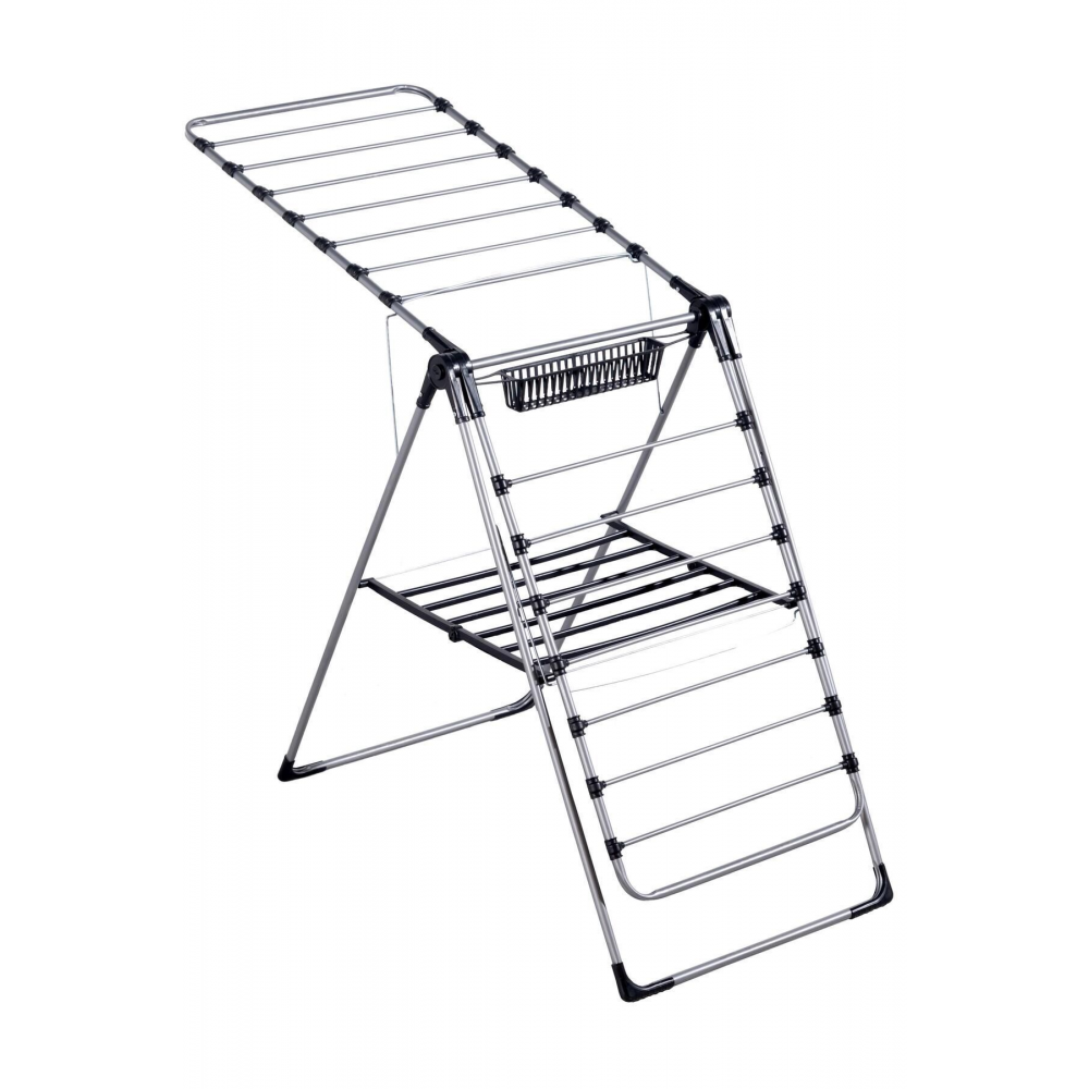 Enzelo Lüx Mandal Sepetli Borulu Çamaşır Kurutmalık Çamaşır Askılığı