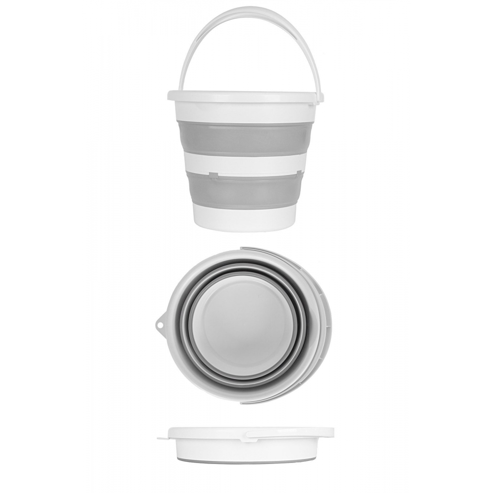 2'li Set Katlanabilir Çamaşır Sepeti Katlanabilir Akordiyon Su Kovası Yeni Temizlik Seti