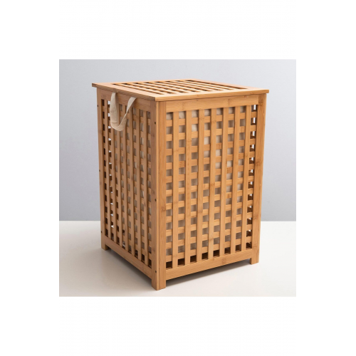 Bambu Çamaşır Sepeti 62x45 Cm Natural