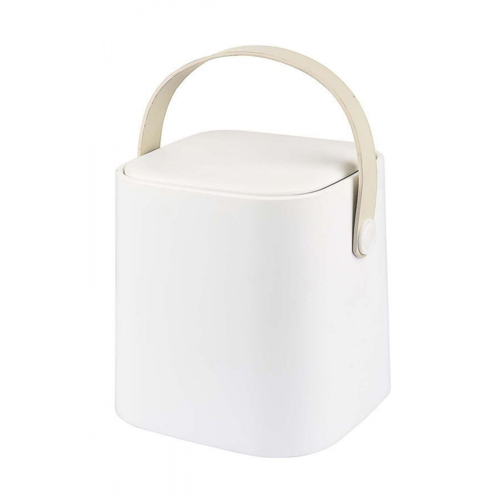 Click Kapaklı Tutma Saplı Iç Kovalı Tezgah Üst Mutfak Çöp Kovası 4 Lt - Beyaz