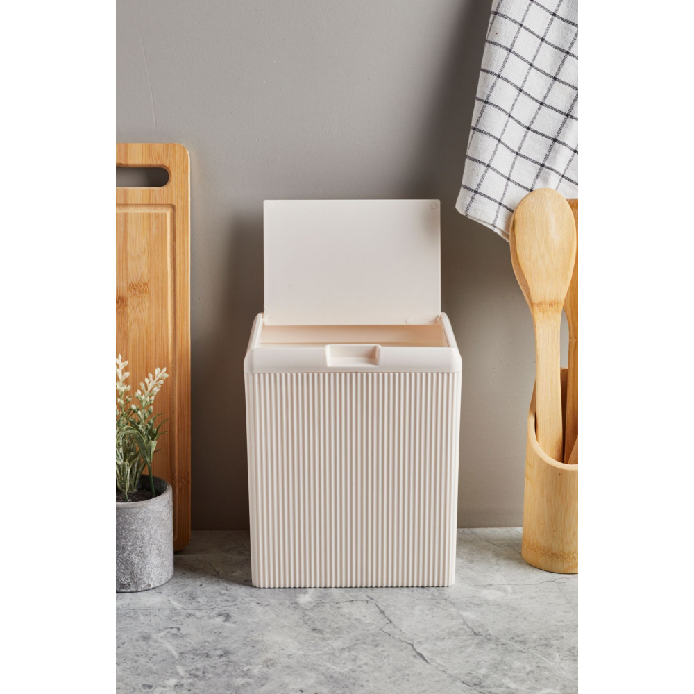 Marlon Luna White Akrilik Tezgah Üstü Çöp Kovası 4 Litre