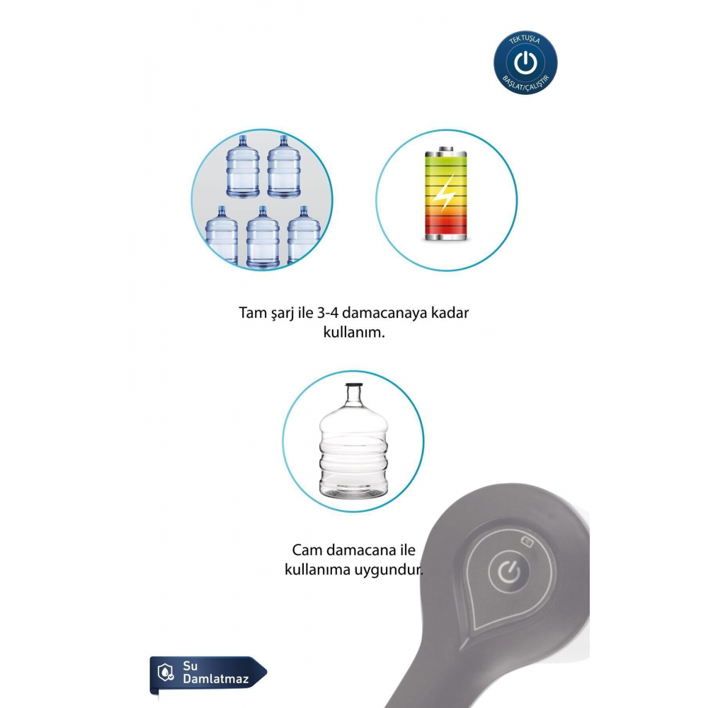 Otomatik Şarjlı Damacana Su Pompası Wp-100