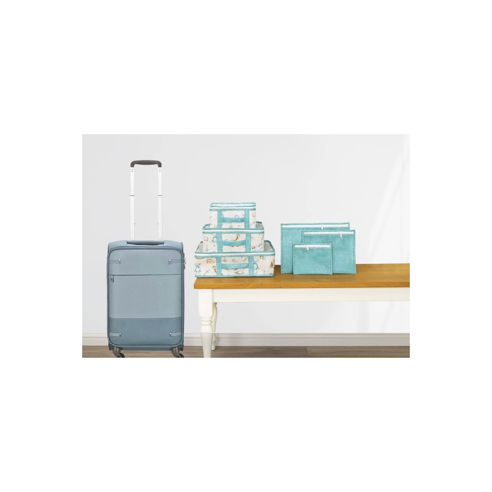 Baby 6'lı Desenli Fileli Bavul Valiz İçi Düzenleyici Çok Amaçlı Organizer (yeşil)