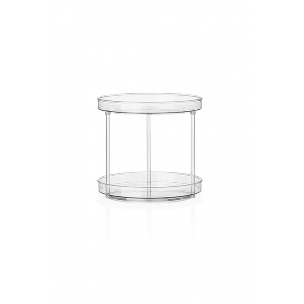 360 Derece Dönebilen 2 Katlı Takı Makyaj Organizeri Çok Amaçlı Düzenleyici Kozmetik Organizer