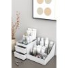 Elegance Xl Makyaj Kozmetik Parfüm Krem Serum Düzenleyici Çekmeceli Organizer Beyaz