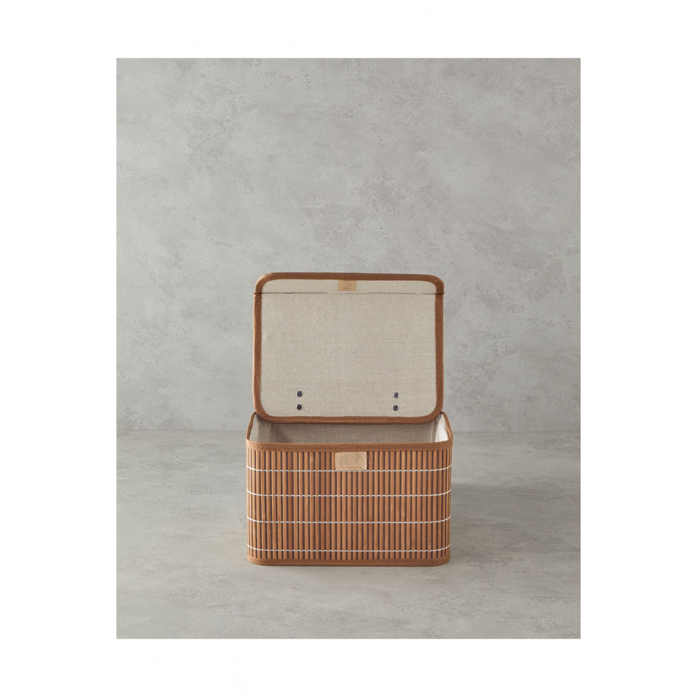 Hardwood Bambu Saklama Kutusu Kahve