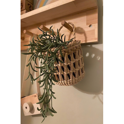 Home Çok Amaçlı Sepet / Askı Sepeti / Dekoratif Hasır Sepet / Duvar Sepeti / Saksı Sepet / 10x10cm