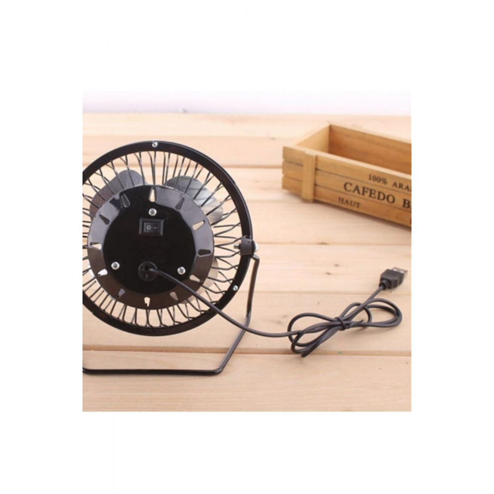 Soğutucu Serinletici Pervaneli Masaüstü Küçük Ayaklı Vantilatör Klima Usb Fan Metal Fan
