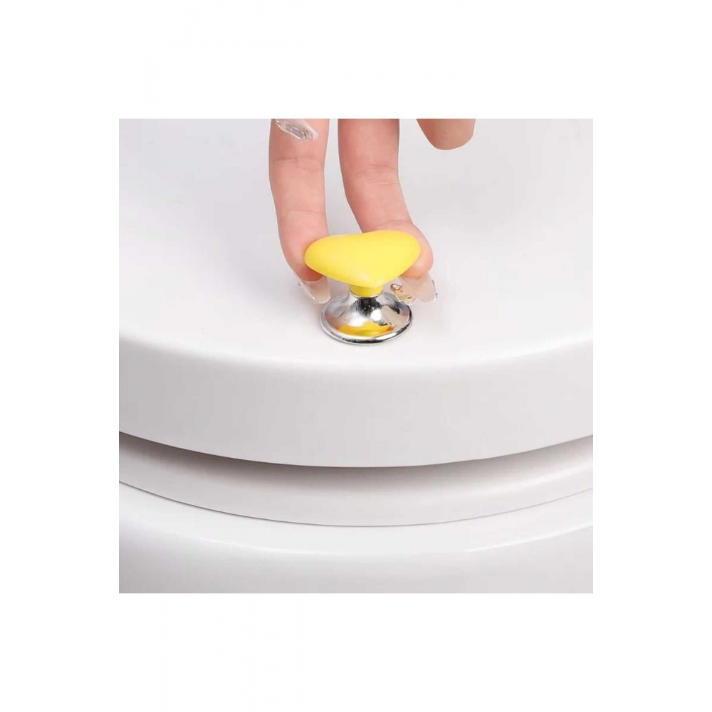 Takma Tırnaklı Kadınlar Için Klozet Basma Buton Düğmesi, Kalp Klozet Kapağı Kulpu / Sifon Kulpu