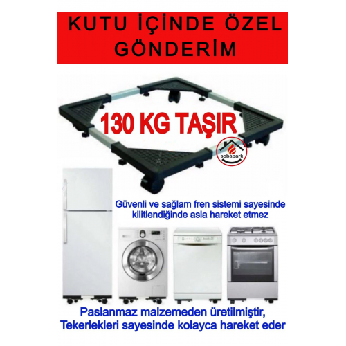 Teleskopik Çeksür Çamaşır Makinası Ve Buzdolabı Altlığı Frenli Mekanizma