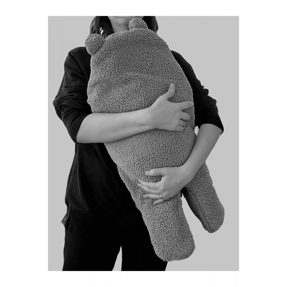 0-4 Ay Bebek Dış Kundak Uyku Tulumu Kıvırcık Wellsoft Peluş Bej