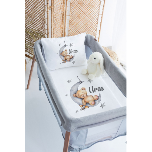 %100 Pamuk Isme Özel 70x120 Park Yatak Nevresim Takımı