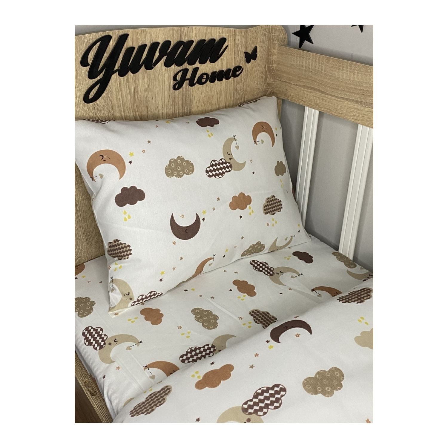 Bebek Nevresim Takımı(60X120 LASTİKLİ ÇARŞAF,95X145 NEVRESİM,35X45 YASTIK KILIFI)