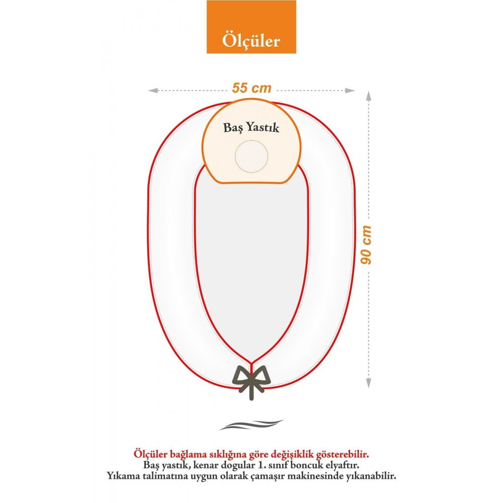 Babynest, Bebek Uyku Yatağı 0-2 Yaş - Gri Kedi Desen