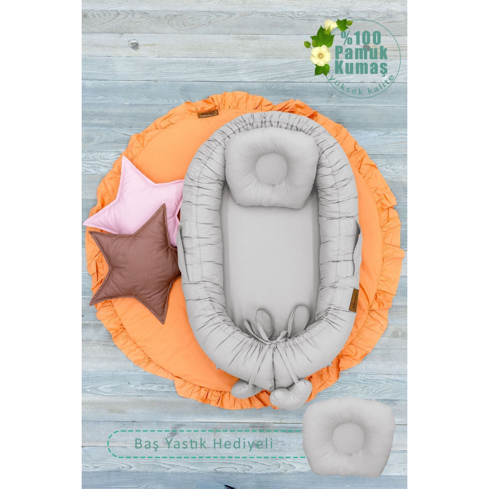 Babynest Ortopedik Bebek Yatağı, Anne Yanı Bebek Yatağı, Ergonomik Tasarım, Morremix Serisi