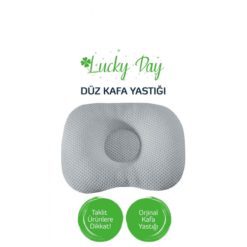 Kafa Yastığı Gri Bebek Kafa Yastığı, Düz Kafa Yastık, Bebek Yastığı, Organik Pamuk Kumaş