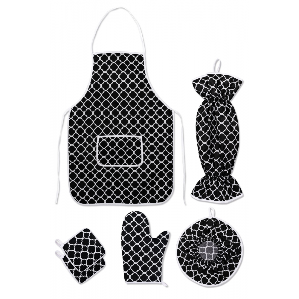 6 Parça Mutfak Seti & Mutfak önlüğü , Fırın Eldiveni , 2li Tutacak , Organizer Poşetlik , Demlematik