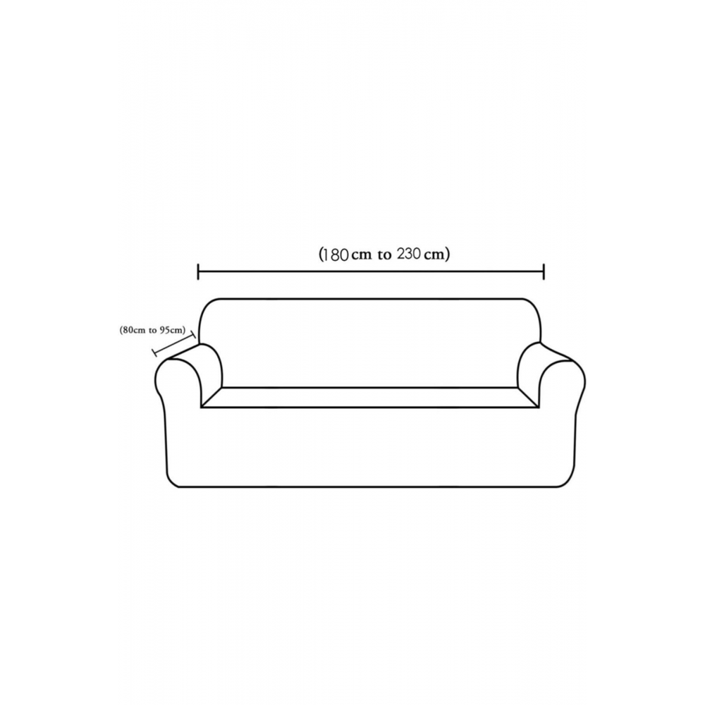 Likrali Streç Lastikli Esnek Yikanabilir Kare Desen Üç Kişilik Kotuk Örtüsü Koltuk Kılıfı