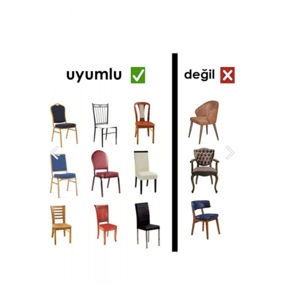 uytmLikra Kumaşlı Sandalye Örtüsü , Yıkanabilir Sandalye Kılıfı 1adet ANTRASİT