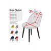 Yıkanabilir, Likralı , Kadife Oval Sandalye Kılıfı