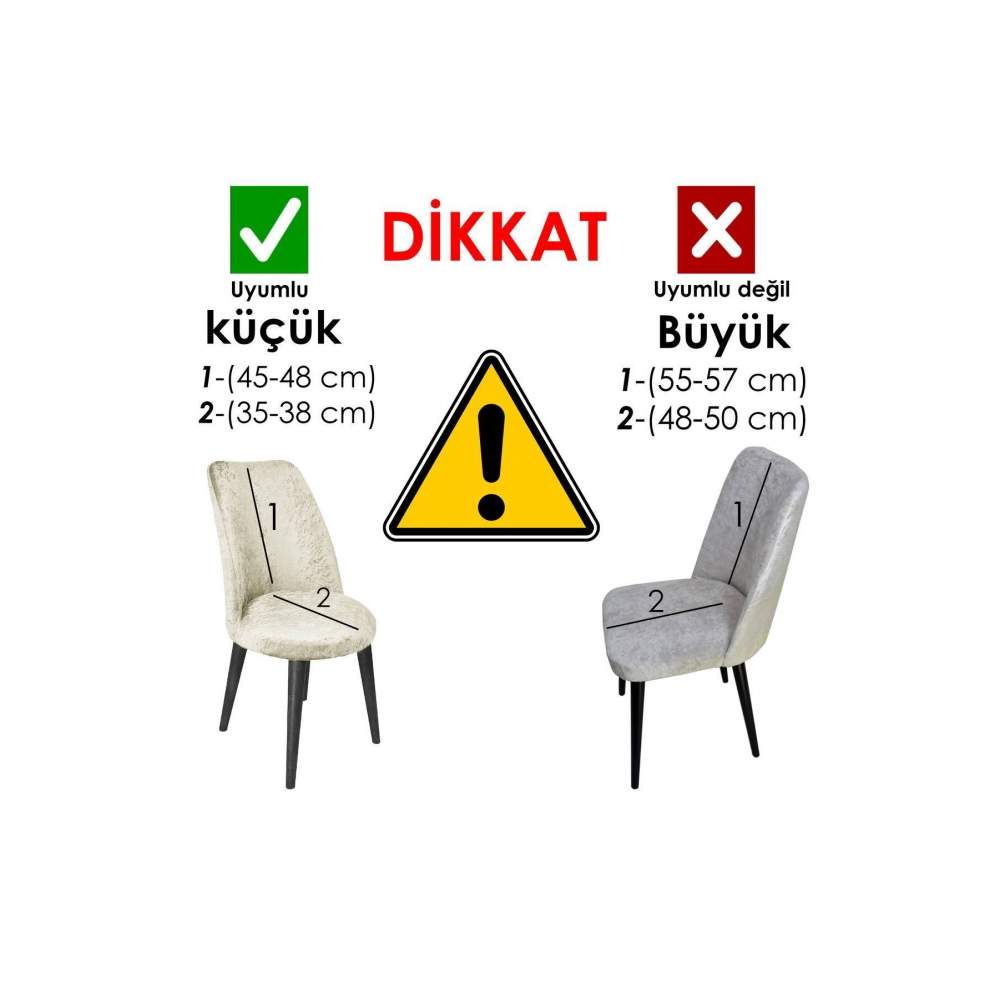 Yıkanabilir, Likralı , Kadife Oval Sandalye Kılıfı