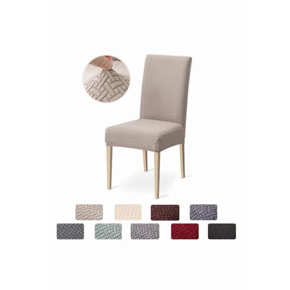 Yüksek Kaliteli Sandalye Kılıfı, Sandalye Örtüsü, Lastikli, Likralı , Yıkanabılır 1 Adet Vizon Renk