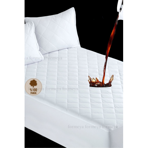 Kapitone Fitted Full Kenar Su Sıvı Geçirmez %100 Pamuk Yatak Koruyucu Alez Tek Çift Battal (16 Ebat)