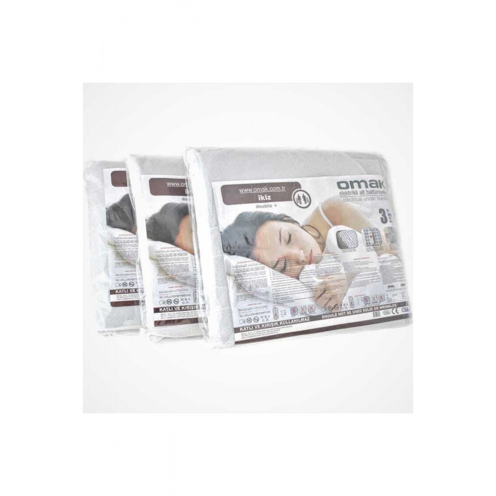 Ikiz Çift Kullanımlı Battal Boy Elektrikli Battaniye (Antivirüs Özelliğe Sahiptir.)