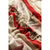 Mackenzie Simli Pamuklu Çift Kişilik Battaniye 200x220 cm Bej – Kırmızı