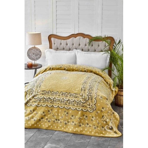 Mihver Hardal Çift Kişilik Pano Embosy Battaniye