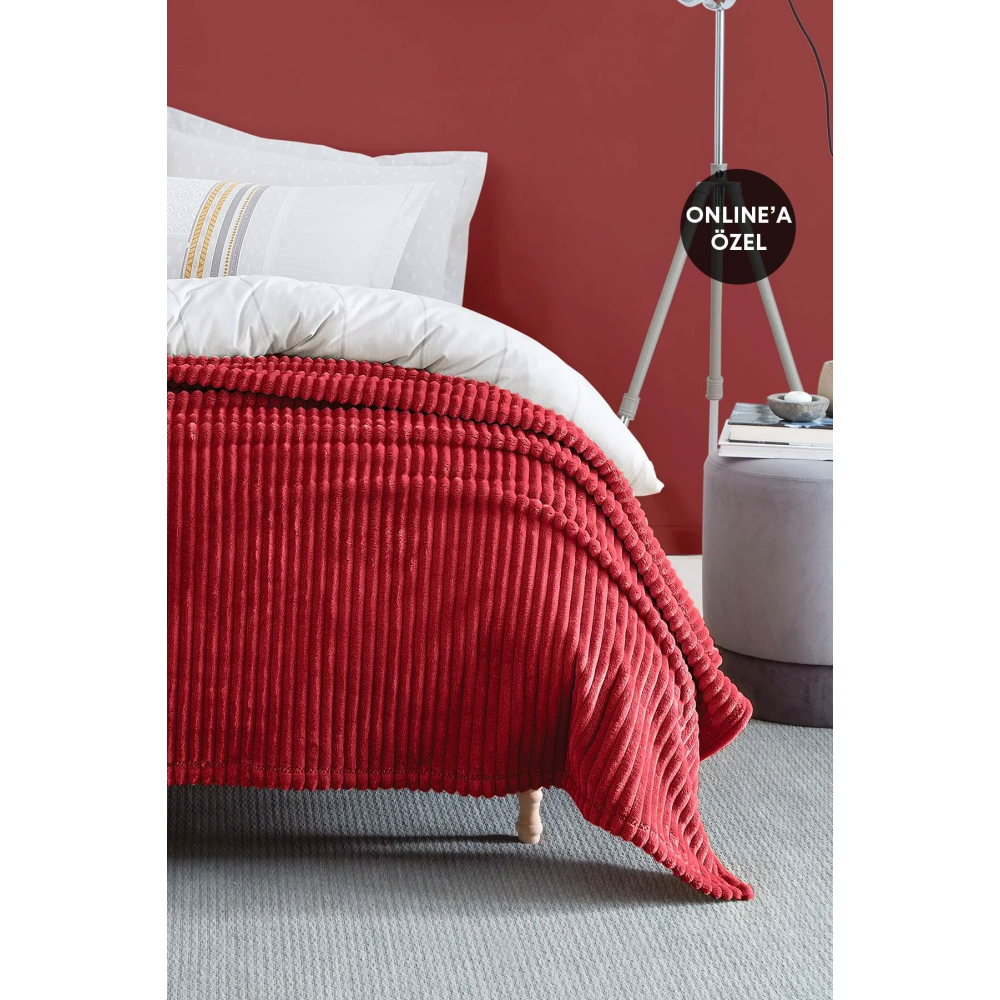 Holly Wellsoft Çift Kişilik Battaniye - Kiremit
