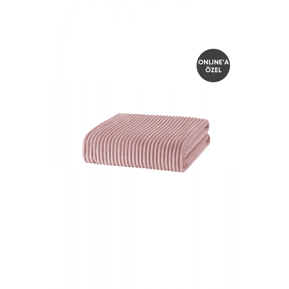 Holly Wellsoft Çift Kişilik Battaniye Pudra