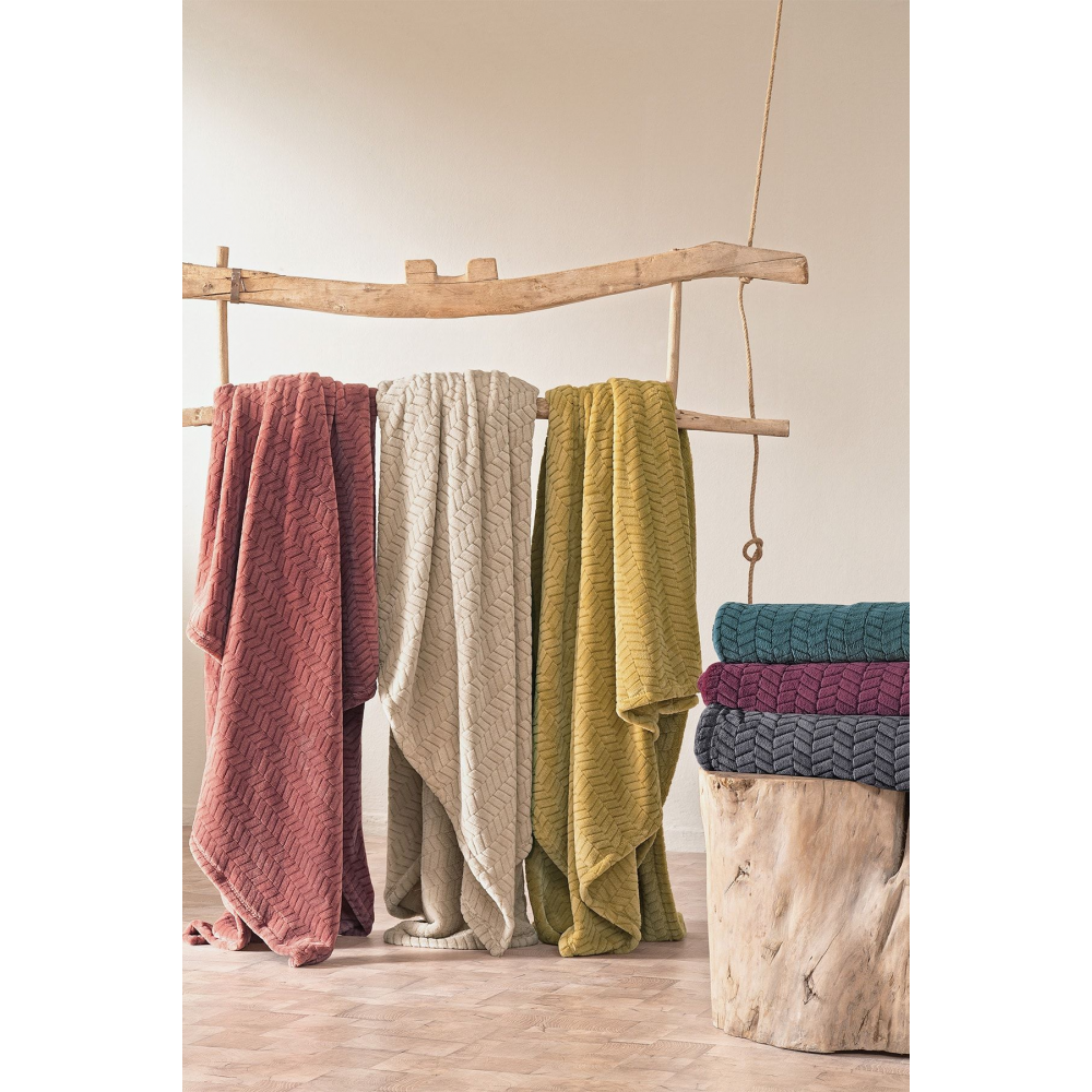 Joy Çift Kişilik Wellsoft Battaniye - Gül Kurusu