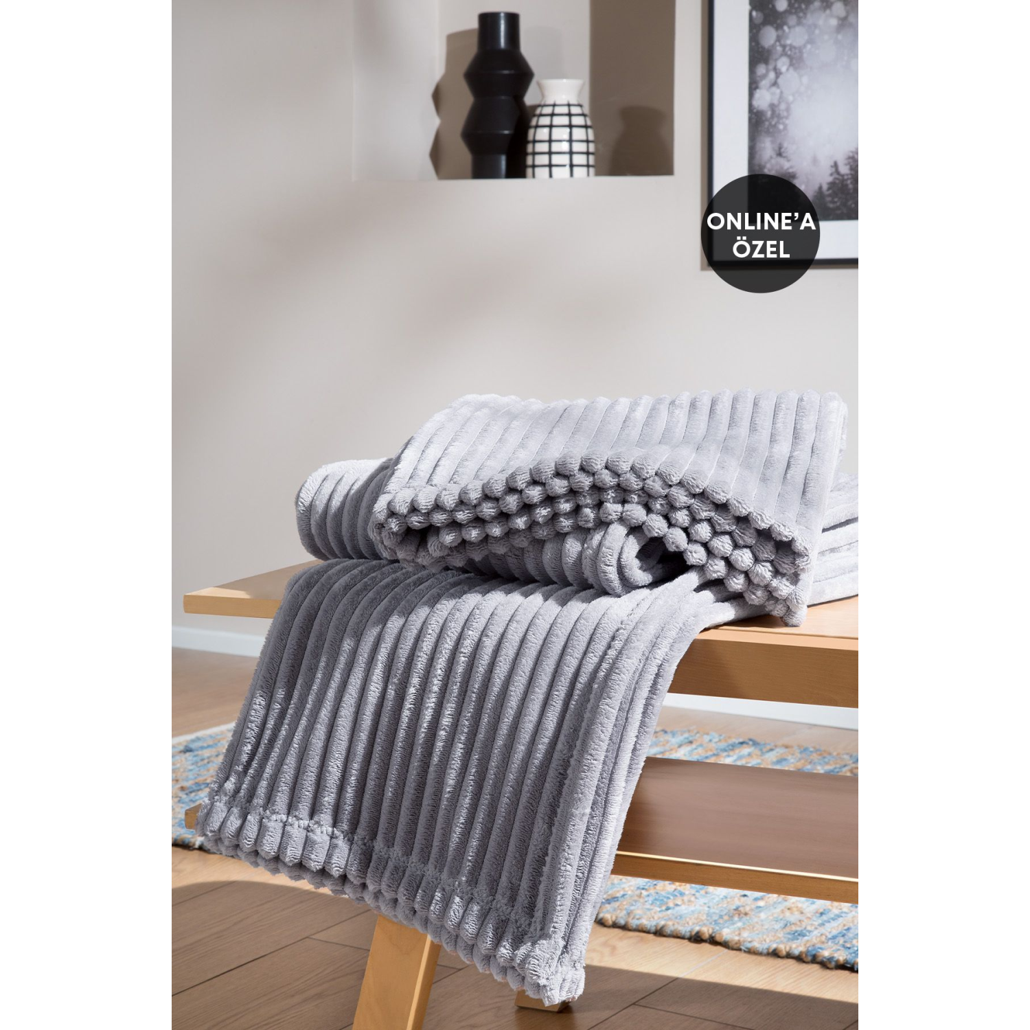 Holly Wellsoft Tv Battaniyesi 140x190 Cm - Gri