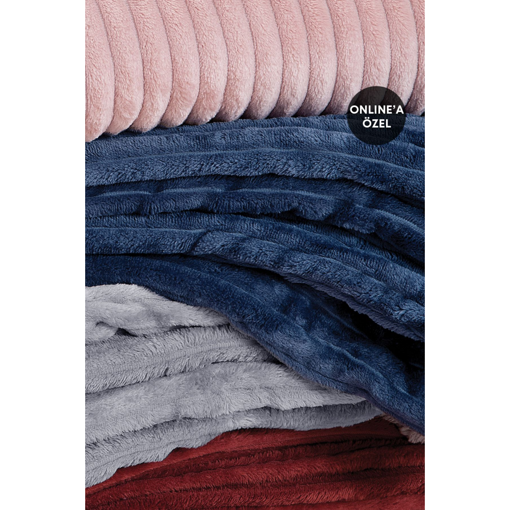 Holly Wellsoft Tv Battaniyesi 140x190 Cm - Indigo