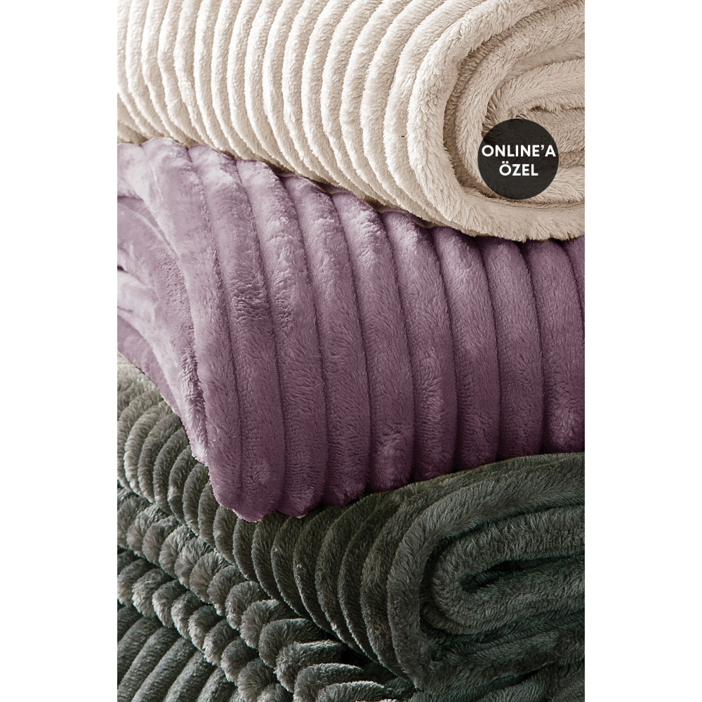 Holly Wellsoft Tv Battaniyesi 140x190 Cm - Kül Moru