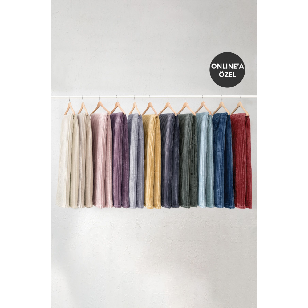 Holly Wellsoft Tv Battaniyesi 140x190 Cm - Kül Moru