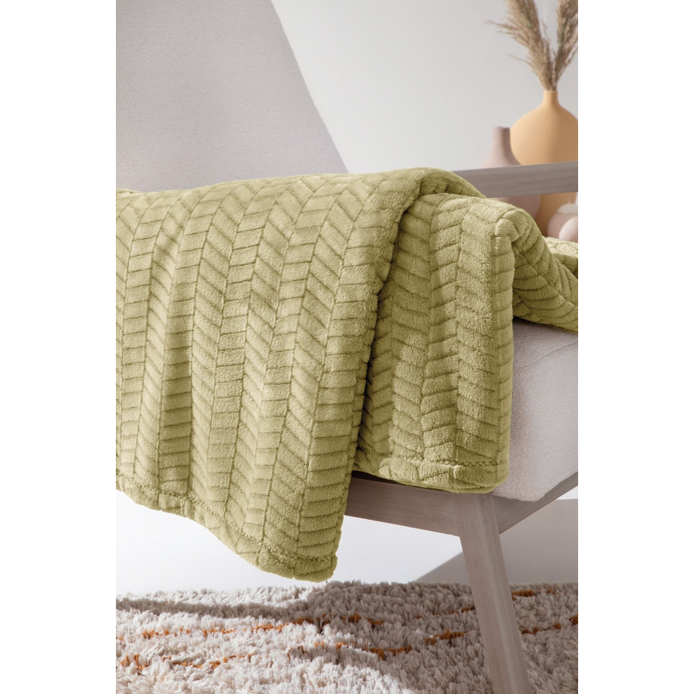 Joy Wellsoft Tv Battaniyesi 140x190 Cm - Yağ Yeşili