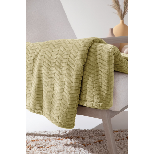 Joy Wellsoft Tv Battaniyesi 140x190 Cm - Yağ Yeşili