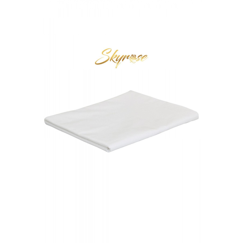 Battal Boy Lastikli Beyaz Otel Çarşaf Seti 57 Tel 180x200 Lastikli Çarşaf Açık Ölçüsü 240x260