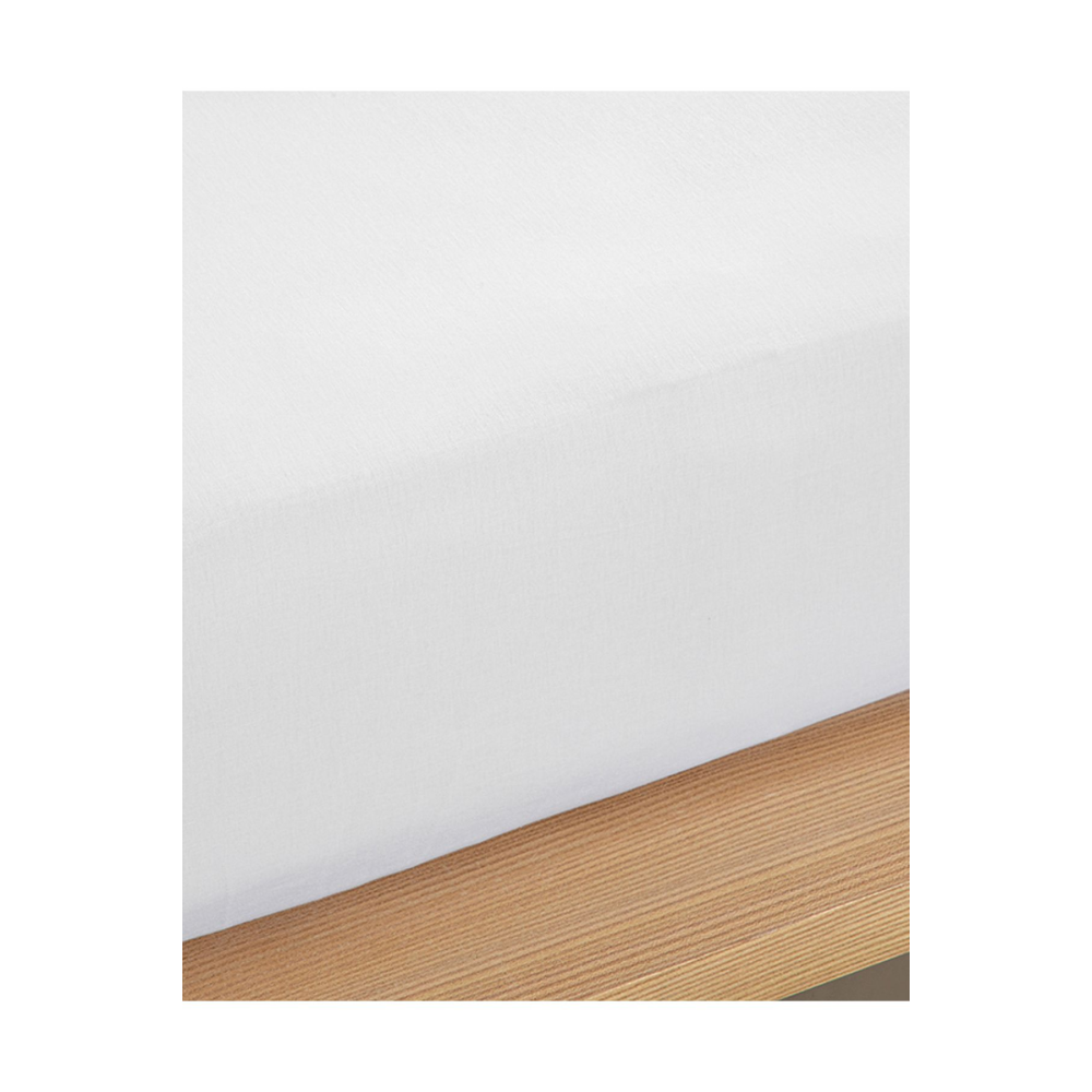 Düz Pamuklu Çift Kişilik Çarşaf Beyaz