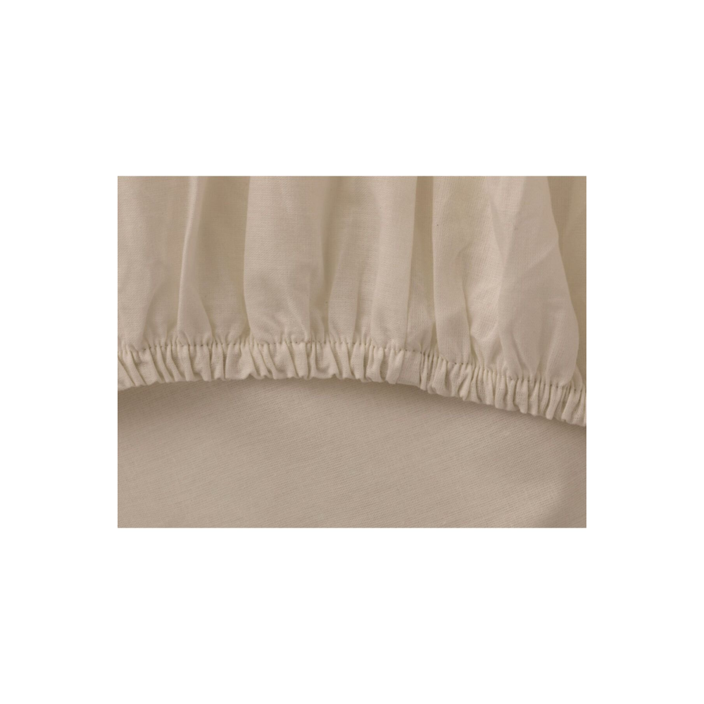 Düz Pamuklu Çift Kişilik Çarşaf Kahve Köpüğü