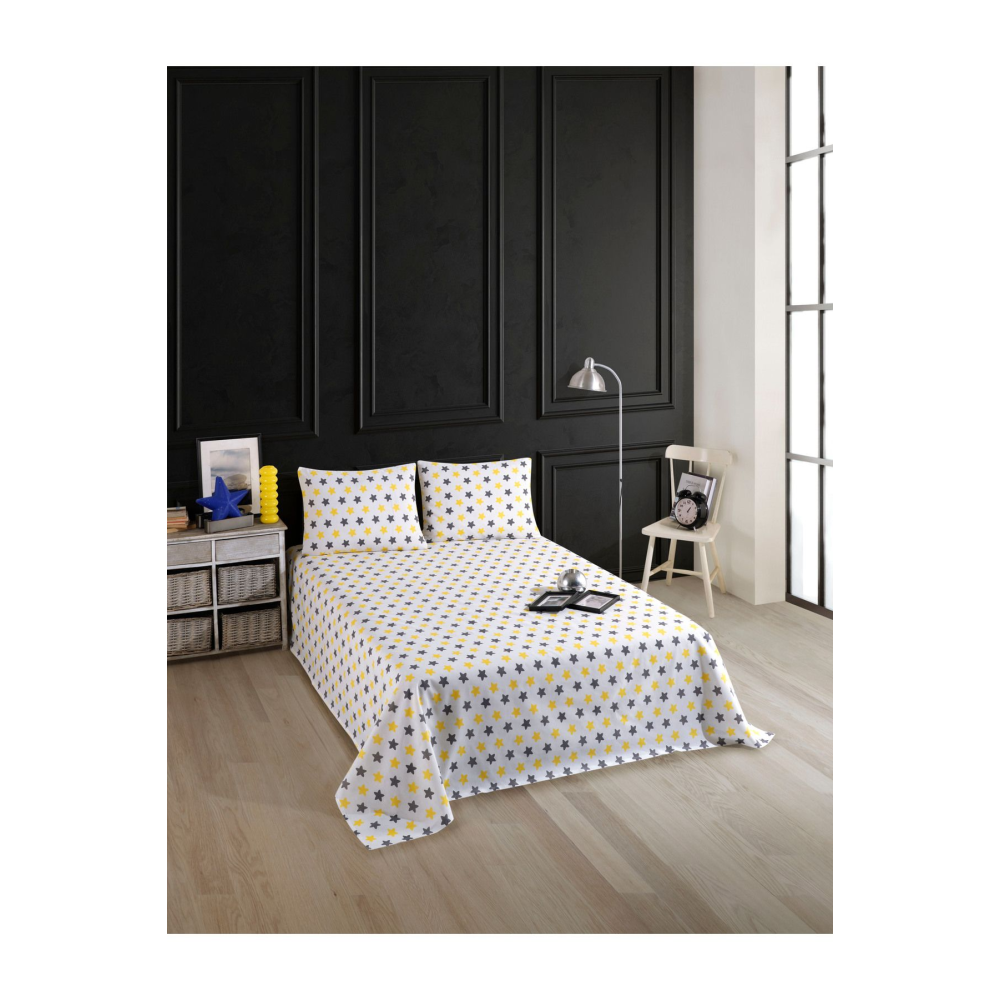 Üntaş Serenat Tek Kişilik Lastiksiz Çarşaf Ve Yastik Kilifi Sariyildiz