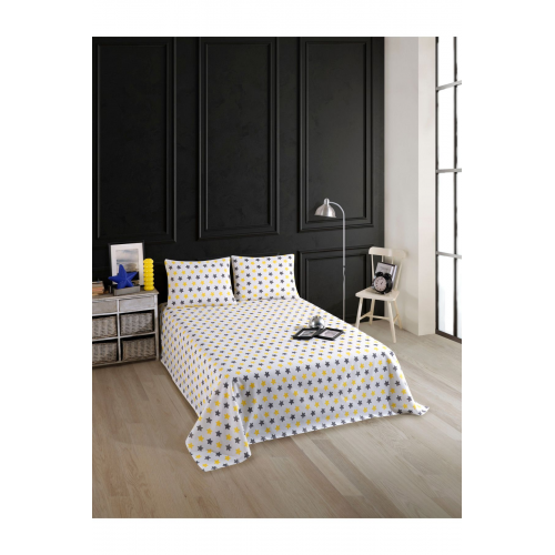 Üntaş Serenat Tek Kişilik Lastiksiz Çarşaf Ve Yastik Kilifi Sariyildiz