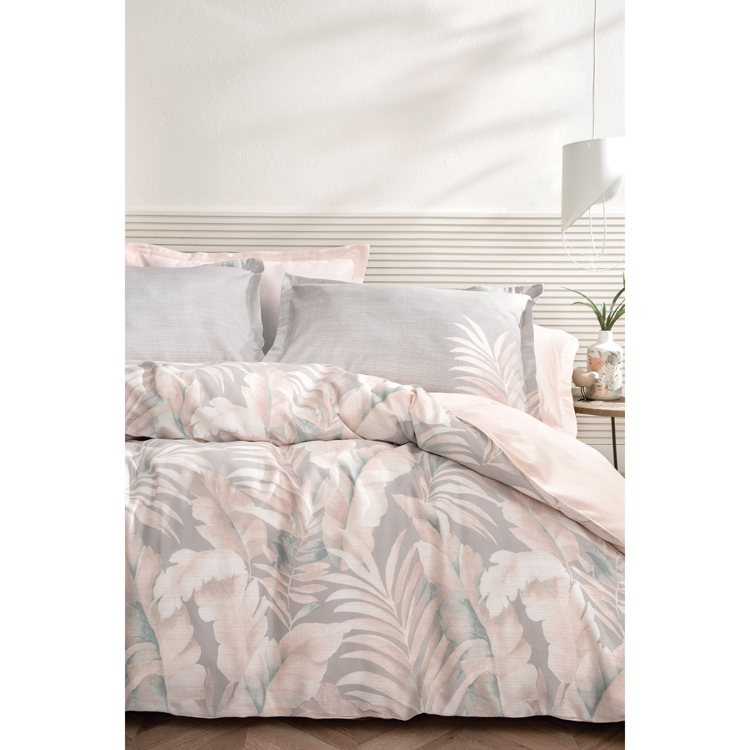 Beatrice Battal Boy Saten Nevresim Seti - Pudra