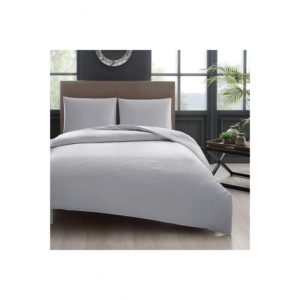 Mer-tim Pamuklu Ranforce Çift Kişilik Battal Boy 220x240 Nevresim Yorgan Kılıfı - Gri