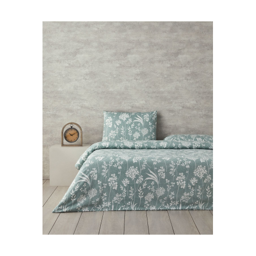 Spring Leaves Krep King Size Nevresim Takımı Yeşil